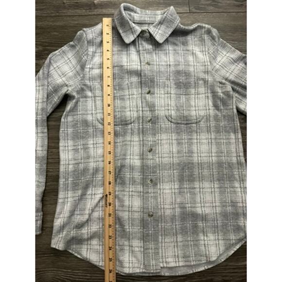 Faherty Legend Sweater Shirt Shacket Winter Clouds Plaid Size S Cabin Flannel - Picture 2 of 7